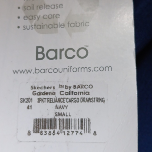 NWT Skechers Navy Blue Reliance Activear Drawstring Cargo Pants ■ Size S - Picture 12 of 14